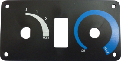 2 Holes plaque and a/c switch