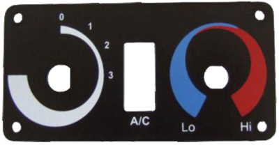 2 Holes plaque and a/c switch
